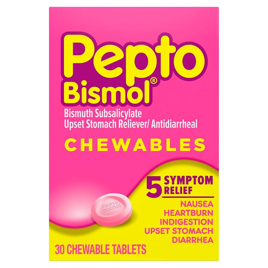 Pepto Bismol Pepto-Bismol Chewable Tablets, 30 ct, | Amazon (US)