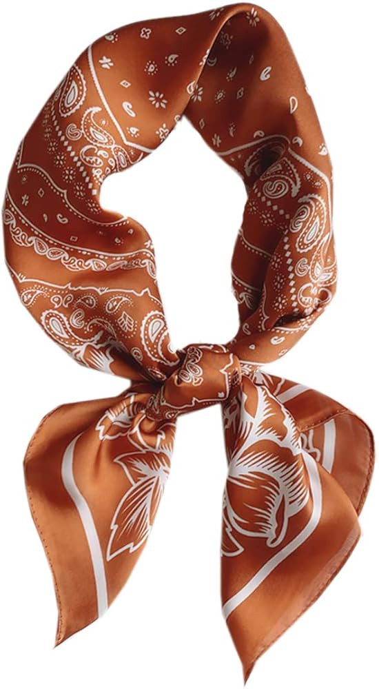 WENLOOY Square Satin Silk Feeling Hair Scarf Headscarf for Women/Men's Necktie Silk Bandanas Pock... | Amazon (US)
