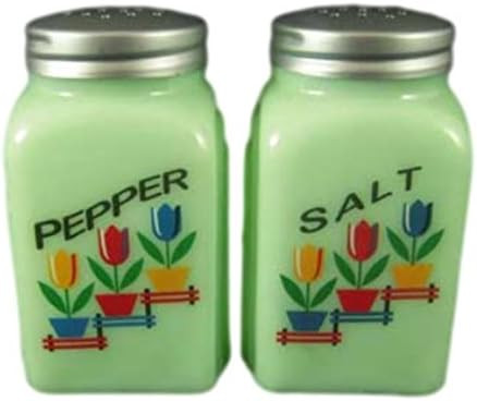 Jadeite - Jadite - Jade Dutch Tulips Salt & Pepper Shaker | Amazon (US)