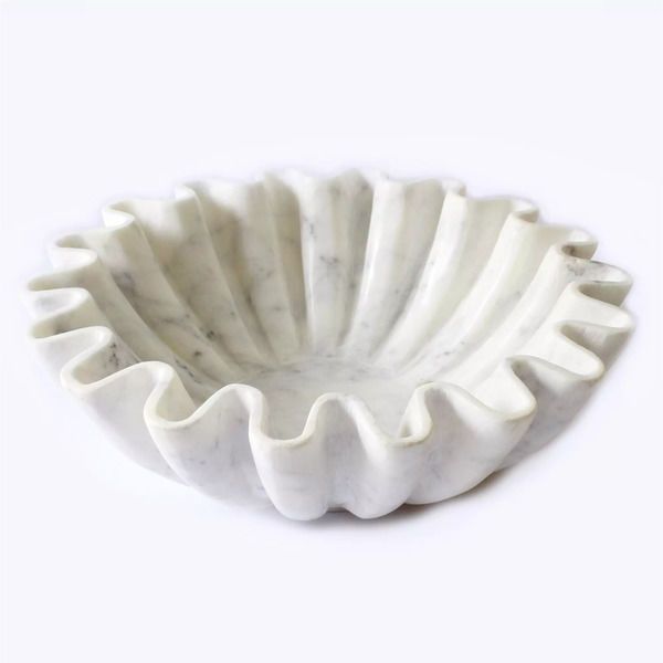 Marble Fine Carved Lotus Bowl | Scout & Nimble