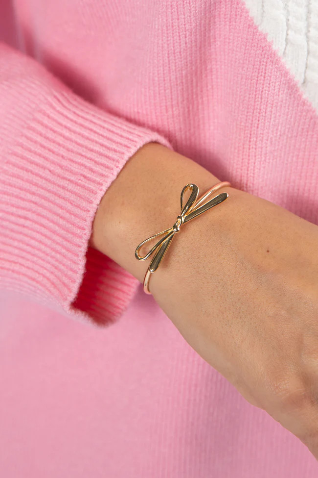 Bow Cuff Bracelet | Pink Lily