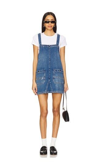 x We The Free Overall Smock Mini Dress in Sapphire Wash | Revolve Clothing (Global)