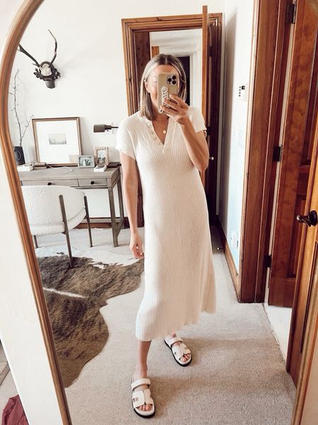 Varley knit midi dress on sale 😍 I’m wearing a size small
Such an easy summer outfit idea 

#LTKSaleAlert #LTKStyleTip