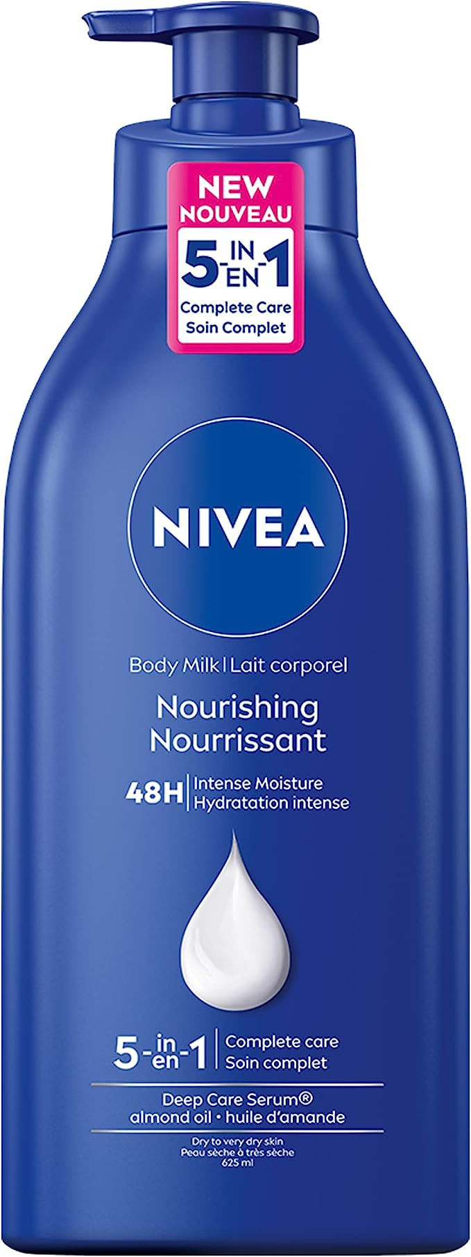 NIVEA Nourishing Body Milk | 48H Smoother Skin, 625ml (Packaging May Vary) | Amazon (CA)