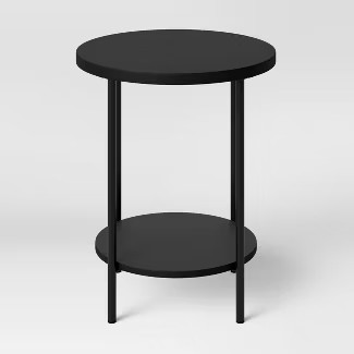 Wood and Metal Round End Table - Room Essentials™ | Target