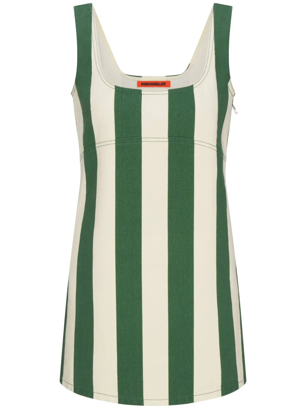 Simon Miller Sahara Striped Denim Dress | Green | FARFETCH | Farfetch Global
