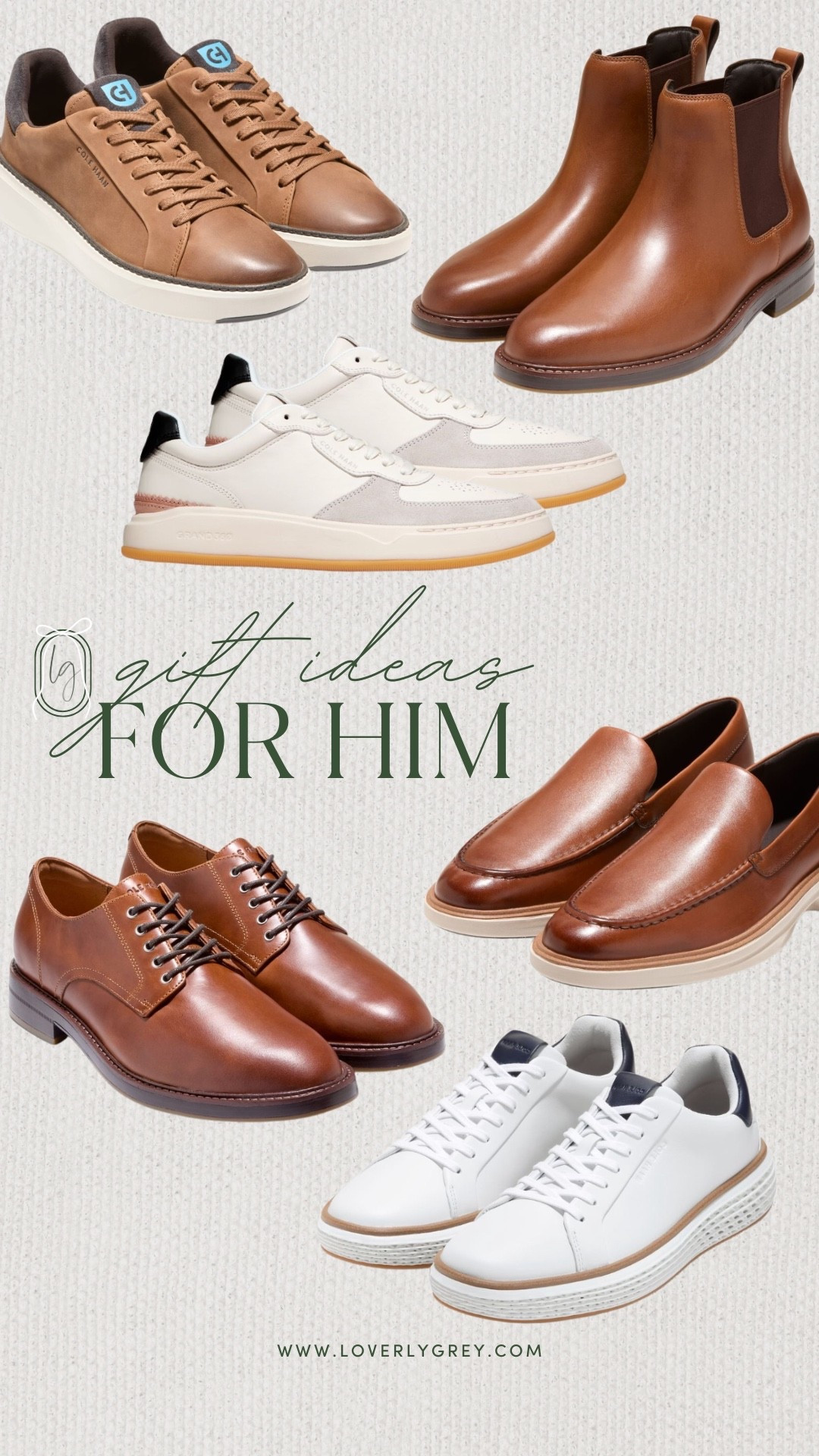 Chris absolutely loves Cole Haan shoes! They have so many great staple pairs - from sneakers to boots! These are great gifts for him!

Loverly Grey, gift ideas for him, Cole Haan, men’s shoes, men’s sneakers, men’s boots, husband gift ideas 

#LTKMens #LTKGiftGuide #LTKHoliday