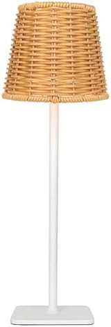 Mr.White Waterproof Outdoor Rechargeable Cordless Table Lamp with Wicker Shade, for Patio Restaur... | Amazon (US)
