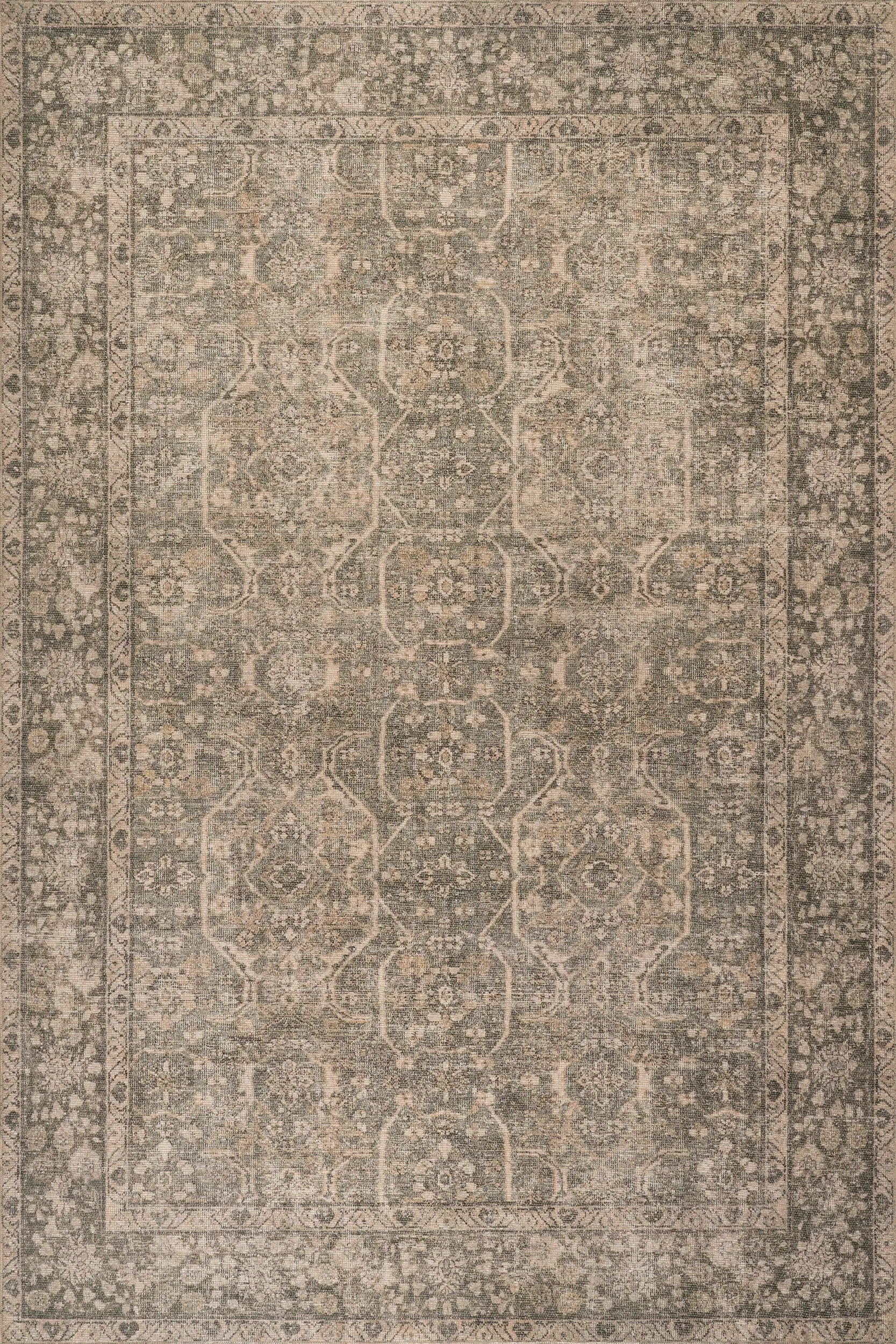 Corali Traditional Vintage & Distressed Rug | Green | Rugs USA