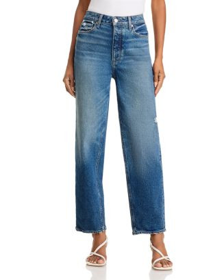 PAIGEAlexis High Rise Ankle Barrel Jeans in Lovejoy Distressed | Bloomingdale's (US)