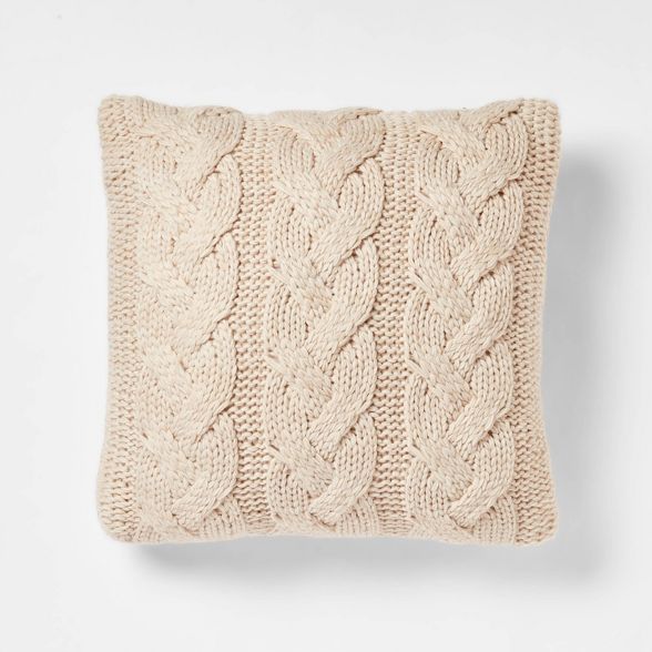 Chunky Cable Knit Pillow - Threshold™ | Target