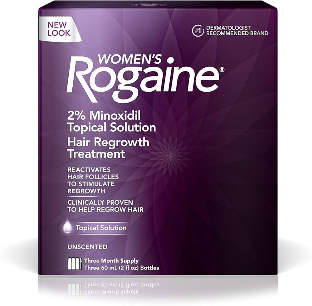 Rogaine Women's 2% Minoxidil Topical Solution for Womens Hair Thinning and Loss & Hair Regrowth, ... | Amazon (US)
