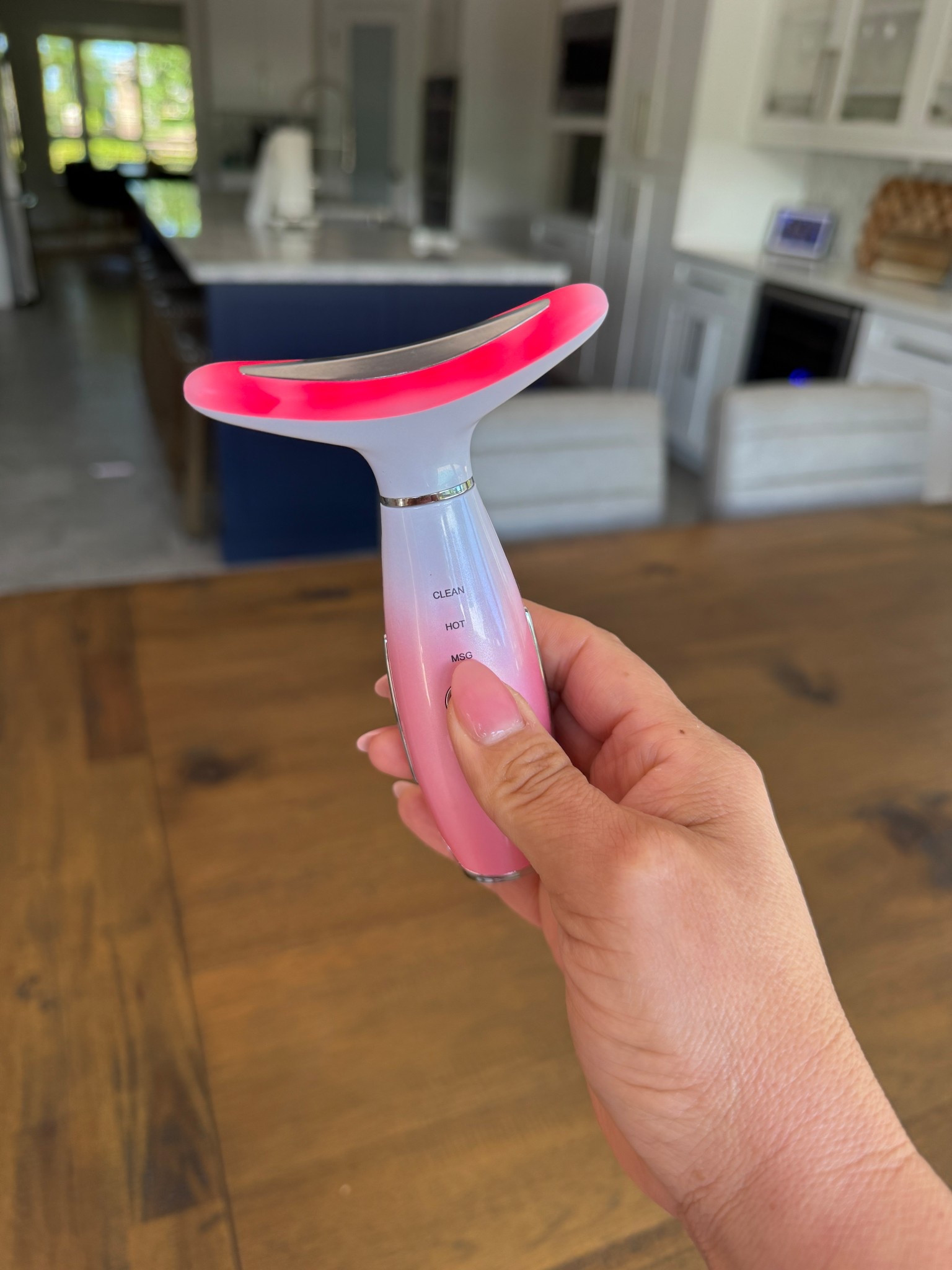 I recently updated my LED face massager. This is great for lymphatic drainage and just chiseling out your jaw line. This helps me out every morning and I also do it every other night and I just seen a significant improvement in my skin..  #skincare #ledlight #beauty #facemassager 

#LTKFindsUnder50 #LTKHome #LTKOver40