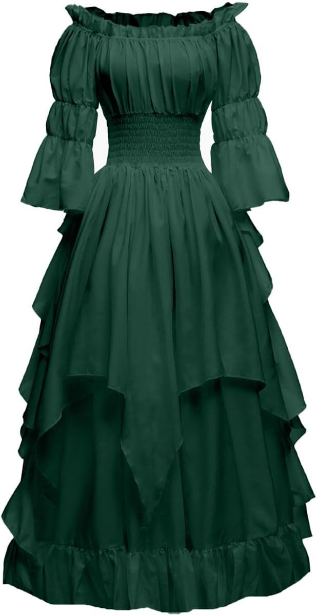 Abaowedding Women's Gothic Witch Dress Medieval Renaissance Costume Victorian Dress | Amazon (US)