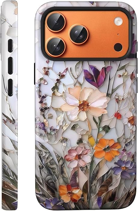 Compatible with iPhone 17 Pro Max Case 6.9\u201d, Cute Floral Patterns Shockproof Protective Aest... | Amazon (US)
