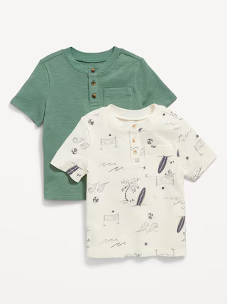 Short-Sleeve Pocket Henley T-Shirt 2-Pack for Toddler Boys | Old Navy (US)