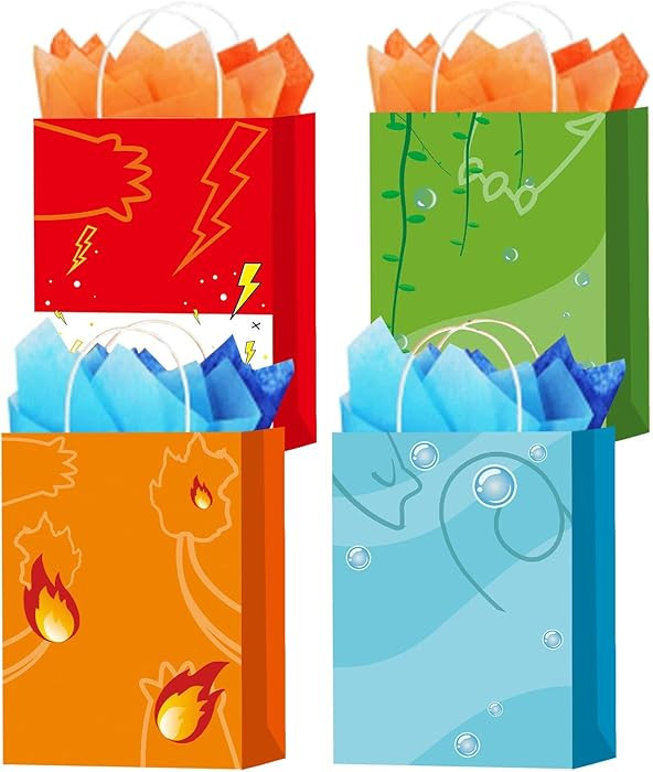 16pcs Cartoon Monster Birthday Party Bags Yellow Red Goodie Gift Bags for Kids Boys Girls Theme B... | Amazon (US)