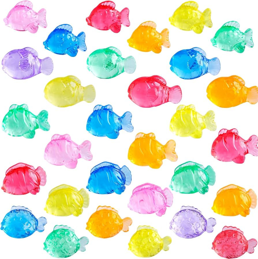 Niceup 130pcs Plastic Little Tropical Fish Ocean Party Favors Sensory Bin Filller Bulk Fake Fishe... | Amazon (US)