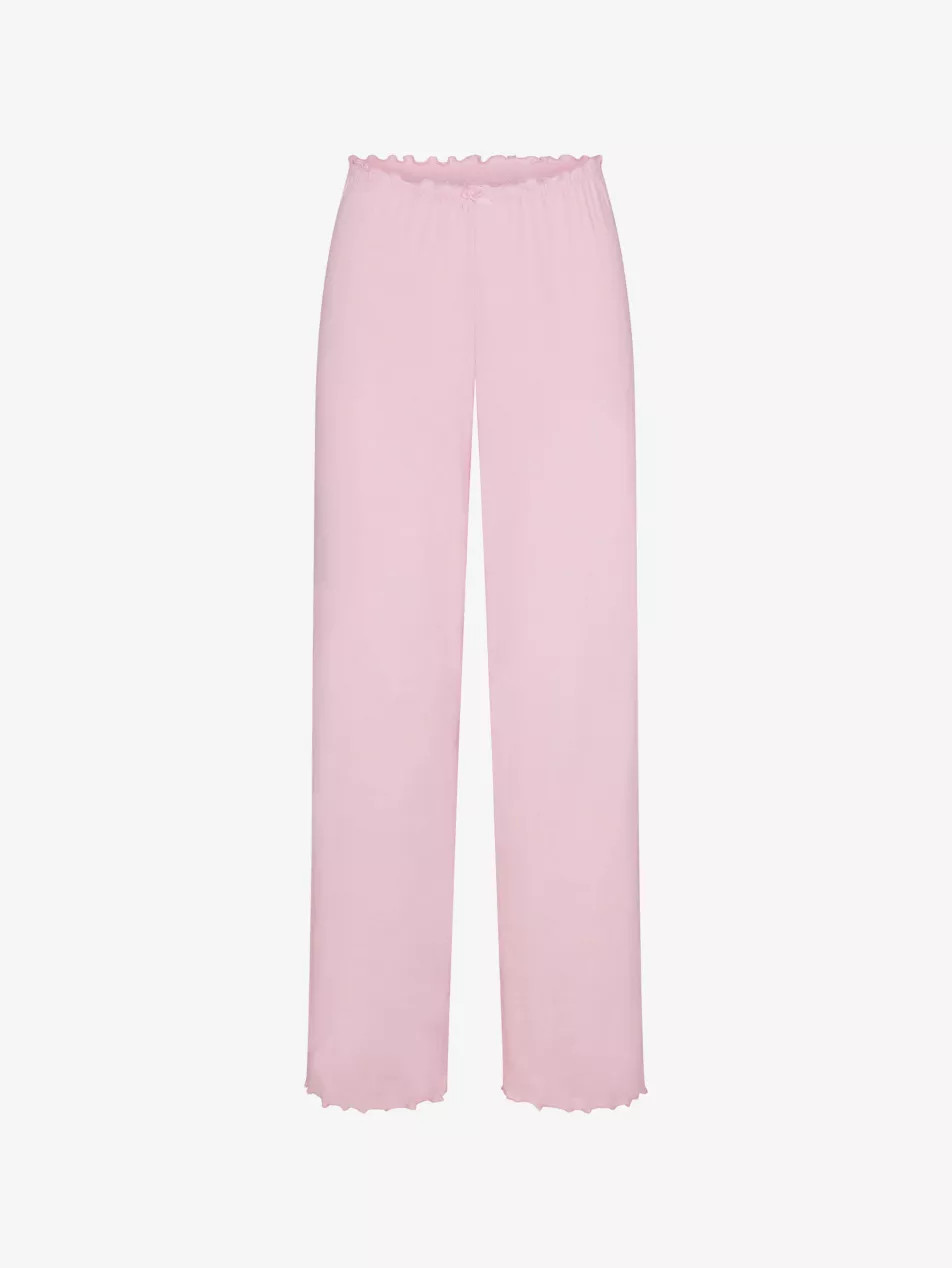 Pointelle Straight-Leg Cotton-Jersey Pyjama Bottoms | Selfridges