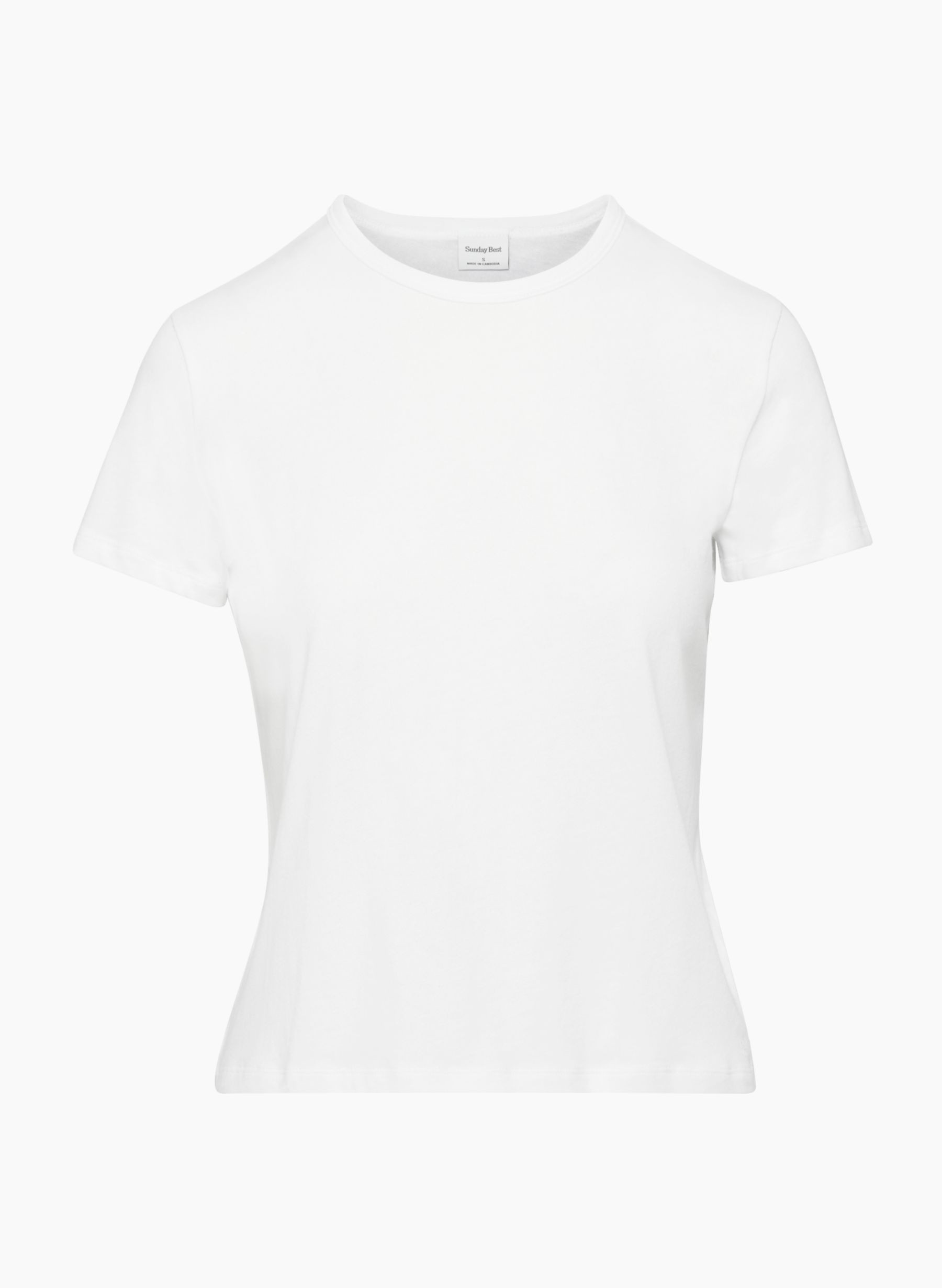 Cotton jersey crewneck tee | Aritzia