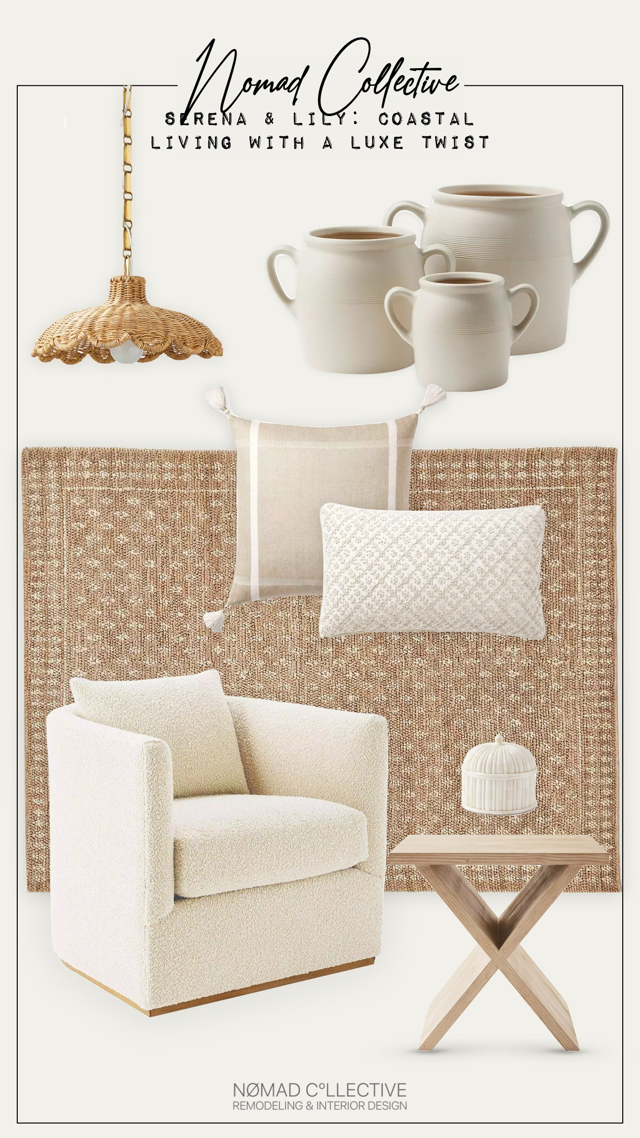 Serena and Lily brings coastal living to life with a luxe twist, blending effortless beachy vibes with sophisticated, high-end design. Their pieces mix natural textures and rich details to create a space that feels both relaxed and refined. 

 #LTKHome #LTKStyleTip