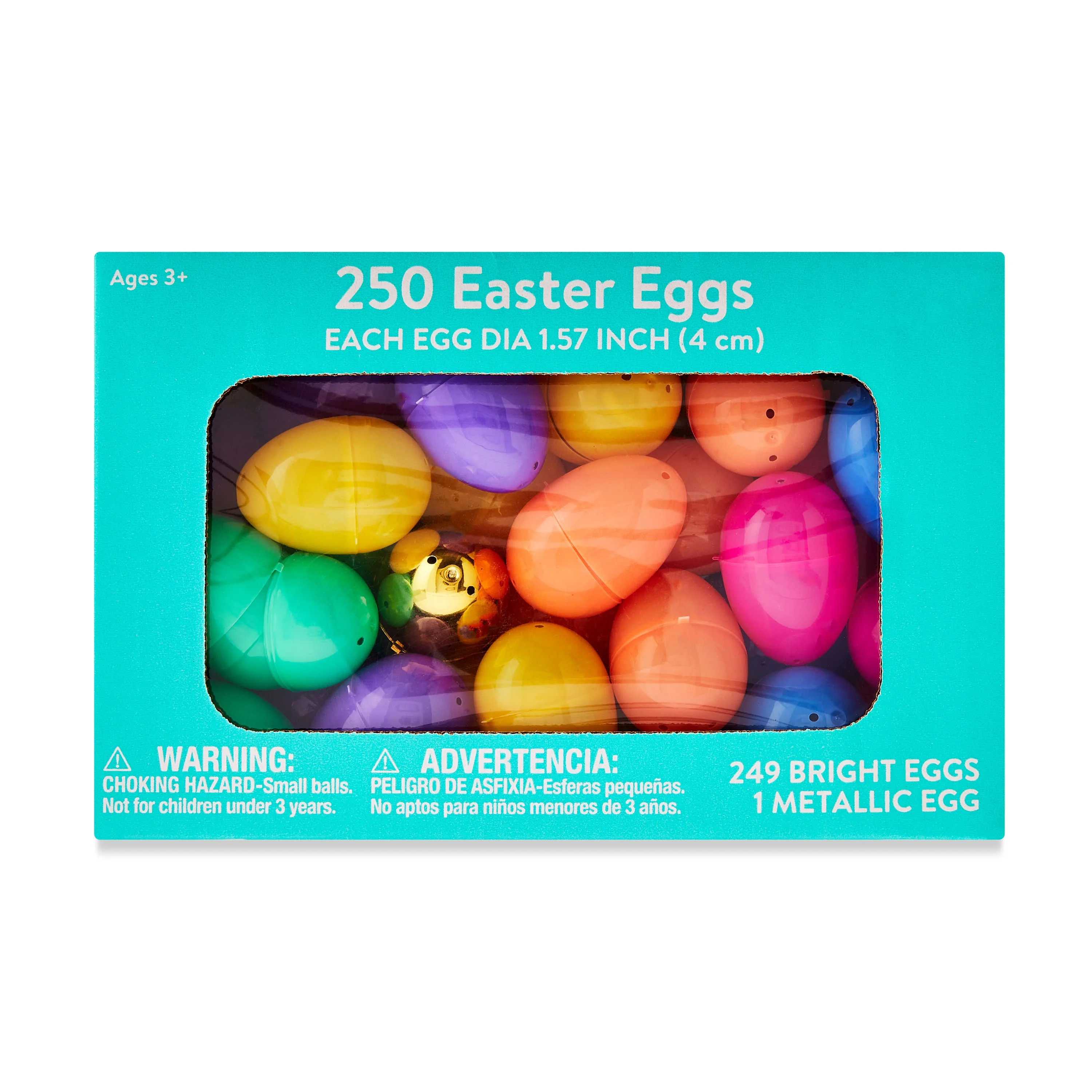 Easter Multicolor Plastic Fillable Eggs, 1.57 in, 250 Count, by Way To Celebrate | Walmart (US)