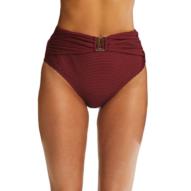 Time and Tru Women's Belted U-Trim Bikini Swimwear Bottom | Walmart (US)