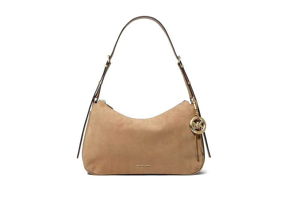MICHAEL Michael Kors Nolita Medium Top Zip Convertible Shoulder Women's Handbags Husk, Canvas/Polyurethane | Zappos
