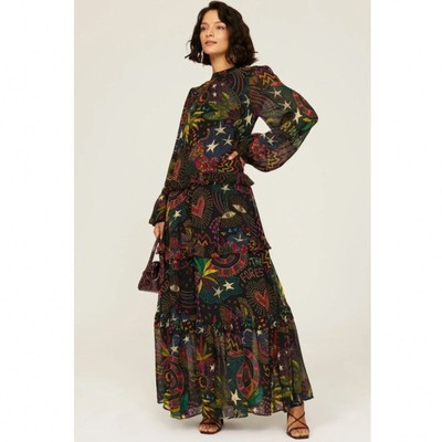 FARM Rio Amazonia Forest Long Sleeve Maxi Dress XS  | eBay | eBay US