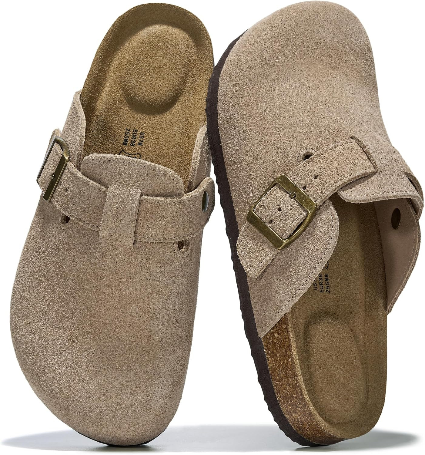 Project Cloud 100% Genuine Leather Slip-ons Footbed Clogs for Women Sandals | Amazon (US)