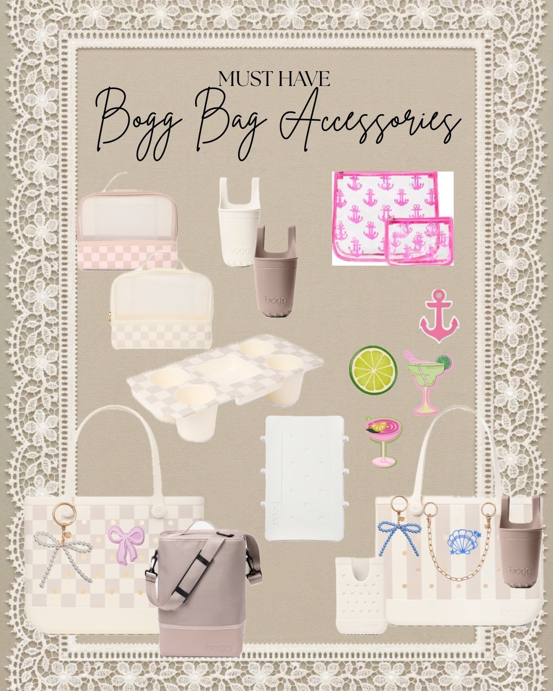 Level up your favorite summer tote with these absolute must-have Bogg Bag accessories! ☀️ 

Whether you love a clean, neutral checkered aesthetic or a pop of coastal pink, these pieces are both functional and incredibly cute. 🩷⚓️

#LTKTravel #LTKdayinmylife #LTKgrwm