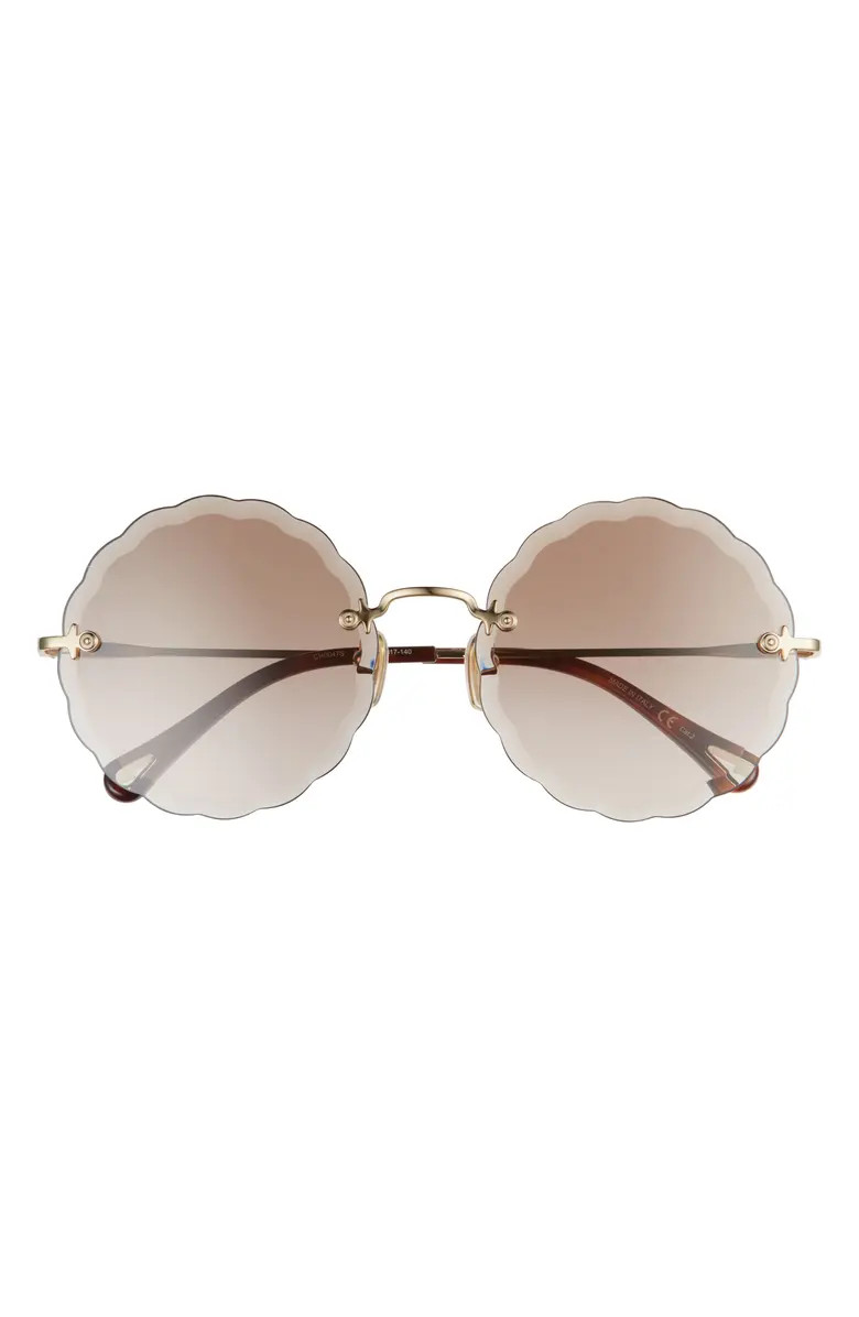 Chloé 60mm Gradient Round Sunglasses | Nordstrom | Nordstrom