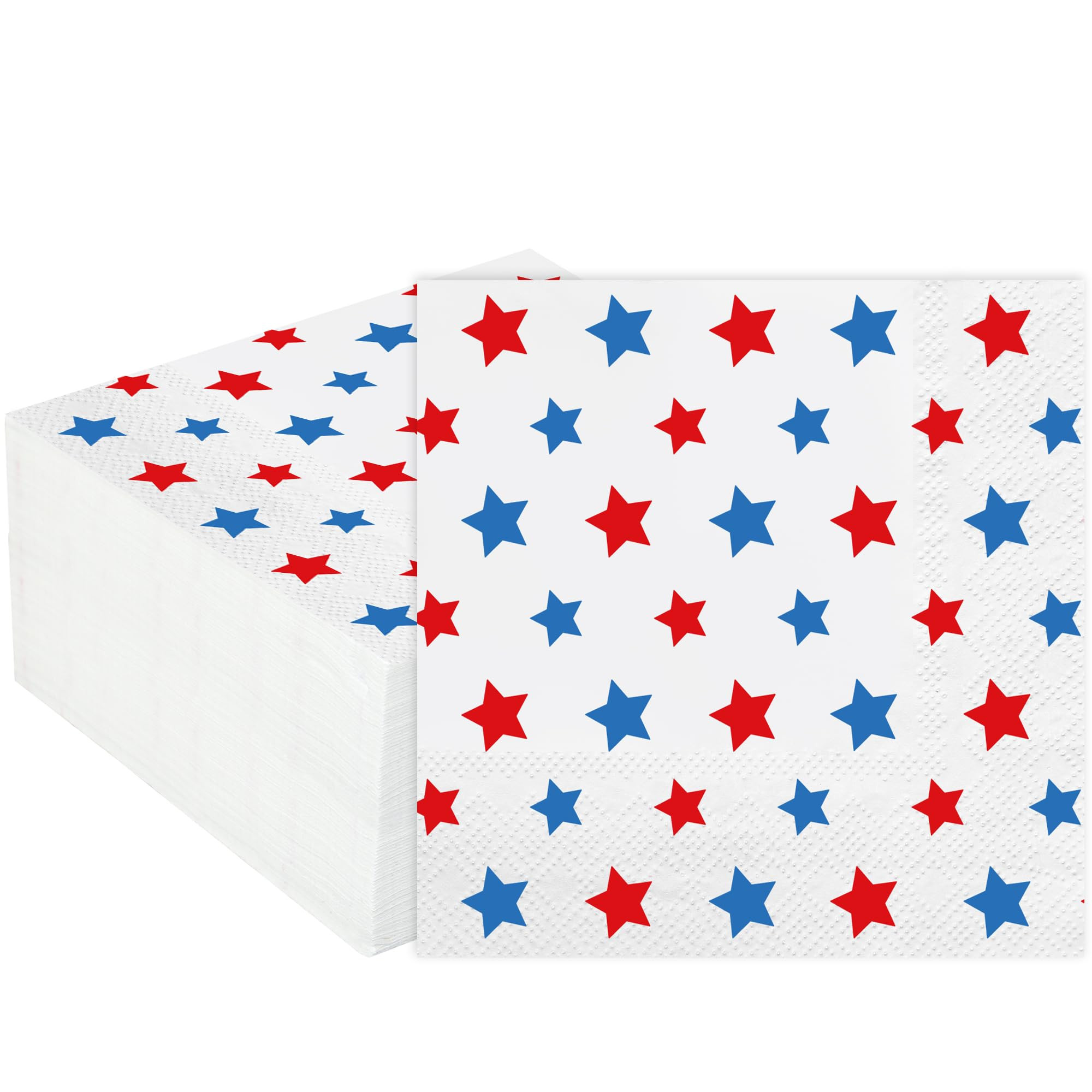 50 Pcs Patriotic Paper Napkins American Stars Party Napkin 4th of July Disposable Napkins 3 Ply R... | Amazon (US)