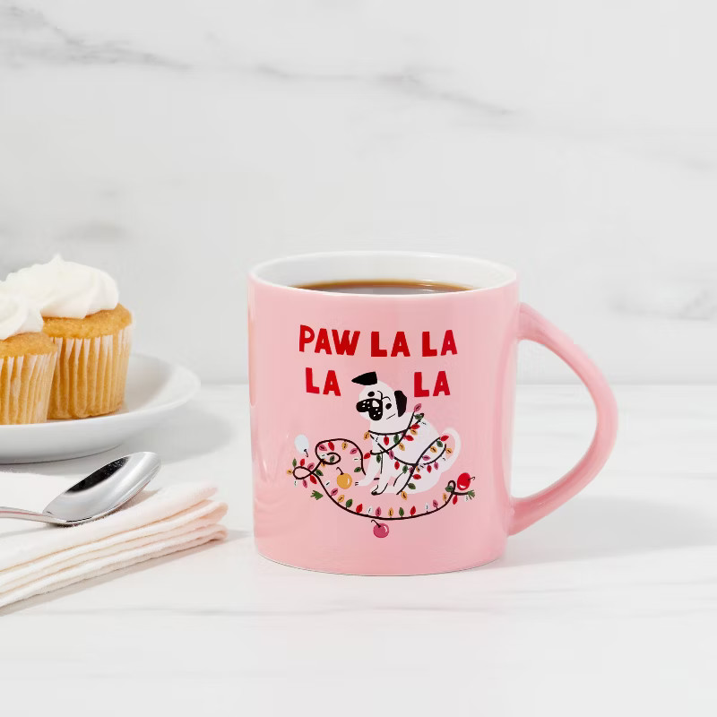 16oz Stoneware Christmas Paw La La La La Mug - Wondershop™ | Target