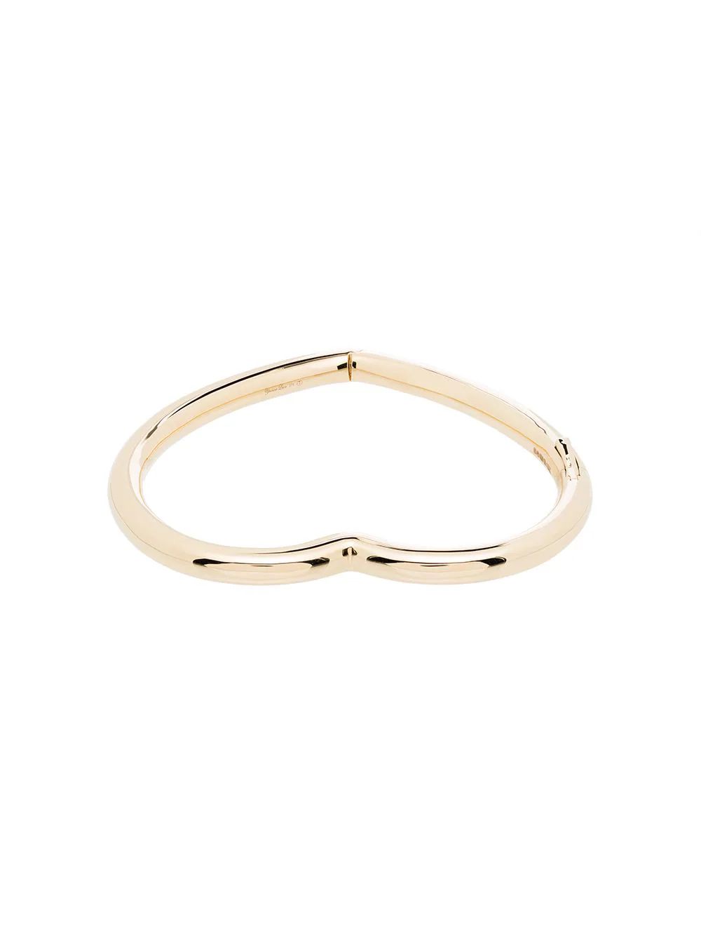 9kt yellow gold heart bangle | Farfetch (UK)