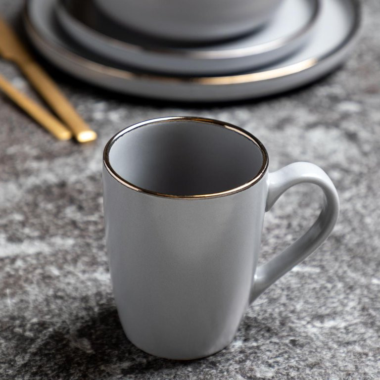 Thyme & Table DrinkwareGrey Ava Stoneware 14oz Mug - Walmart.com | Walmart (US)