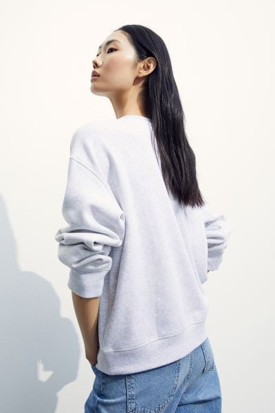 Sweatshirt - Light gray melange - Ladies | H&M US | H&M (US + CA)