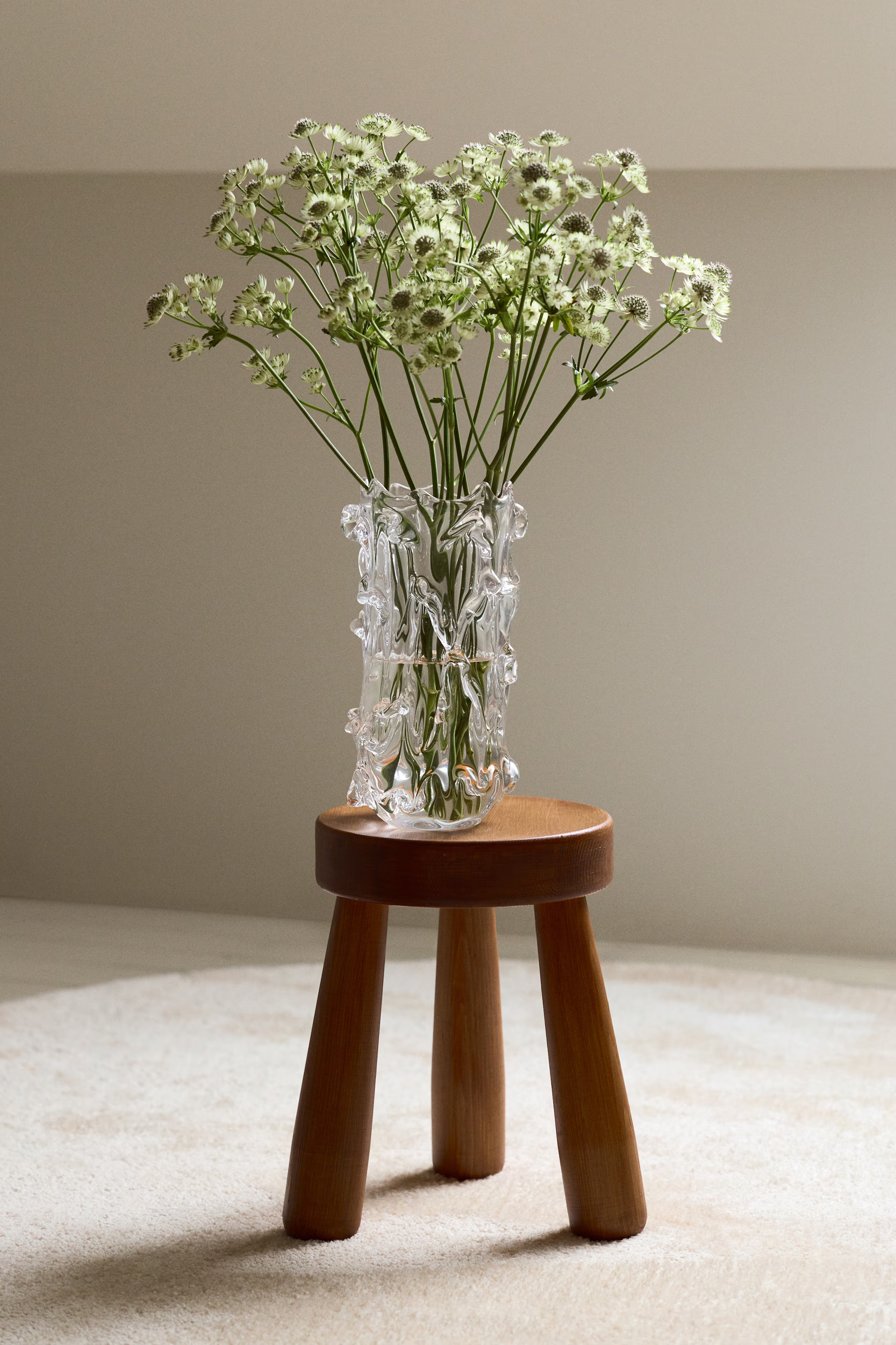 Large Textured Glass Vase | H&M (US + CA)
