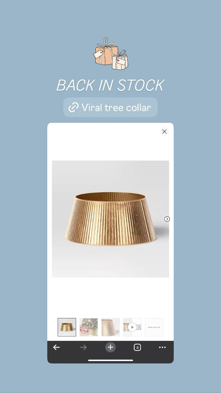 Target christmas tree collar
Brass christmas tree collar
Grandmillenial christmas
Christmas decorration

#LTKFindsUnder50 #LTKFindsUnder100 #LTKHome