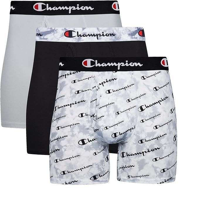 Champion Men's Polyester Blend Total Support Pouch Boxer Brief 3 Pack | Amazon (US)