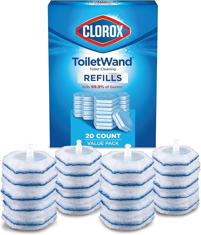 CLOROX ToiletWand Toilet Cleaning Refills, Disinfecting Scrubbing Pads, 20 Count (Pack May Vary) | Amazon (US)