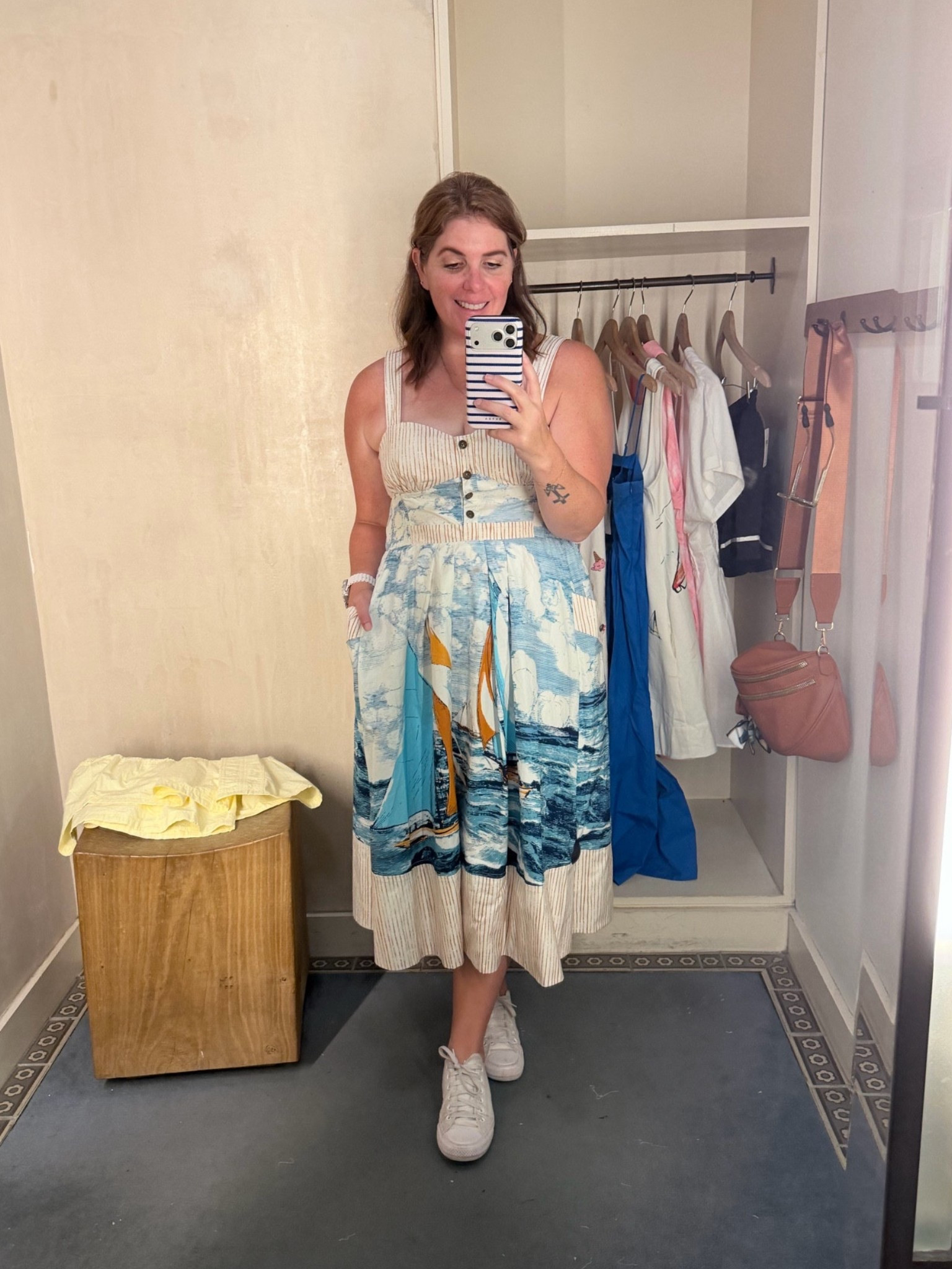 All the summer vibes with this dress!  😍😍 

This midi dress is perfect for summer and can be styled for the office or for a weekend at a farmers market! The dress runs TTS (I’m in a medium)!

#LTKSeasonal #LTKMidsize #LTKOver40