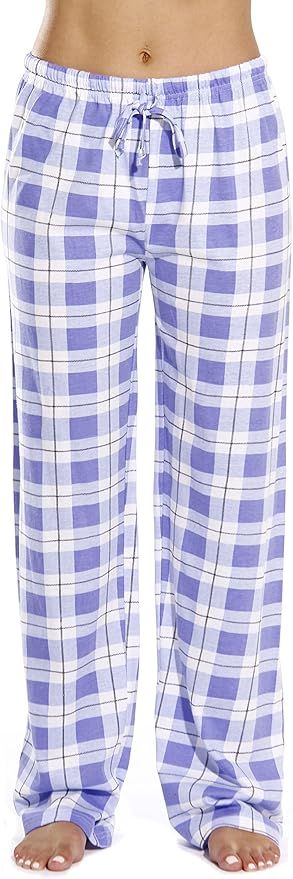 Just Love 100% Cotton Jersey Women Plaid Pajama Pants Sleepwear | Amazon (US)