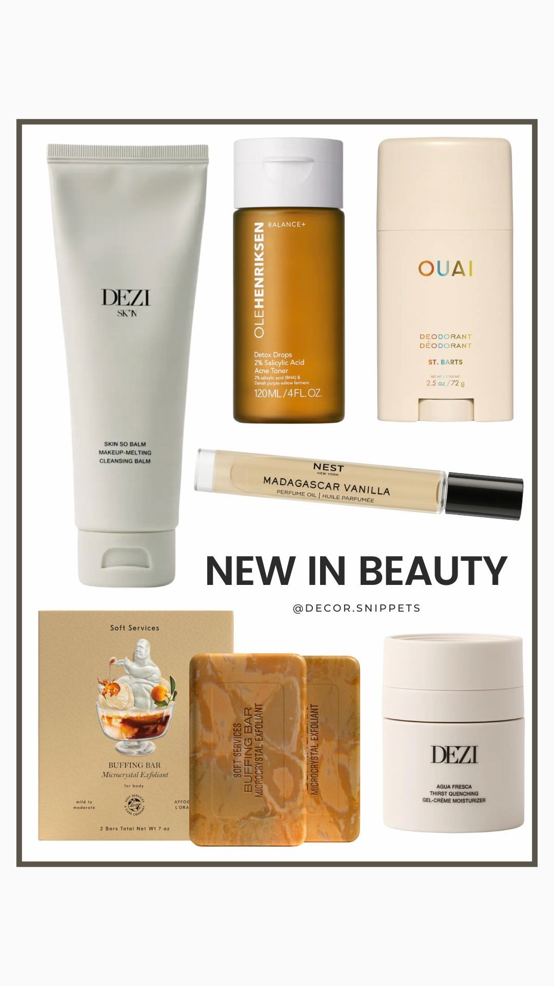 New in Beauty ✨ 

Fresh finds you'll want on your vanity ASAP! From skin-melting cleansing balms and clarifying toners to luxe deodorants and rich body exfoliators — these picks are perfect for your end-of-summer refresh. Don’t miss the dreamy Madagascar Vanilla perfume oil and hydrating gel moisturizer! 

💫 Click the link to shop all these beauty must-haves now!

#LTKbeauty #NewInBeauty #SkincareFavorites #CleanBeauty #LTKFinds #BeautyEdit
