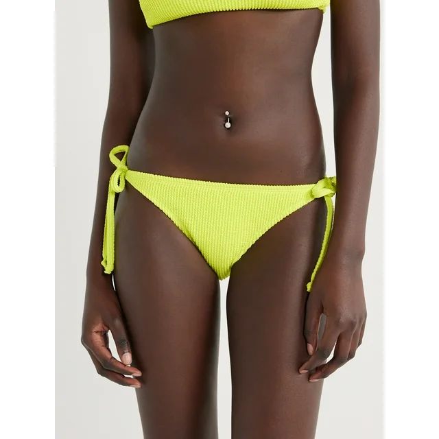 No Boundaries Juniors’ Crinkle Side Tie Bikini Bottoms, Sizes S-XXL | Walmart (US)