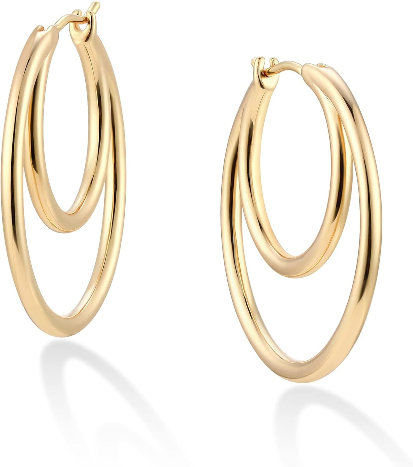 MYEARS Women Gold Huggie Hoop Earrings Bead Ball Spike Star Diamond CZ Sleeper Dangle Drop 14K Gold  | Amazon (US)