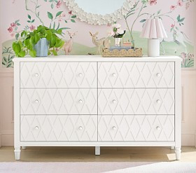 AERIN Lattice 6-Drawer Dresser (56w x 19d") | Pottery Barn Kids