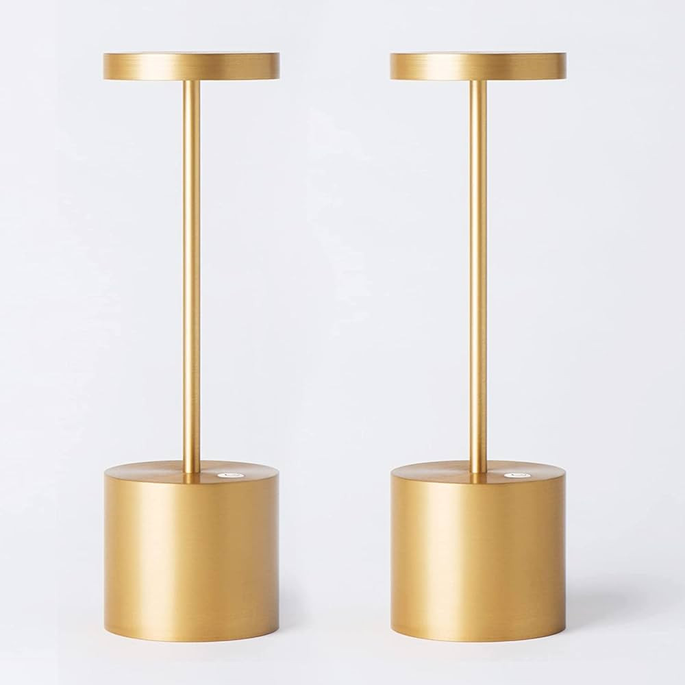 JALVDE Cordless Rechargeable LED Table Lamp, Pack of 2 Modern Portable Desk Lamps 5000 mAh Batter... | Amazon (US)