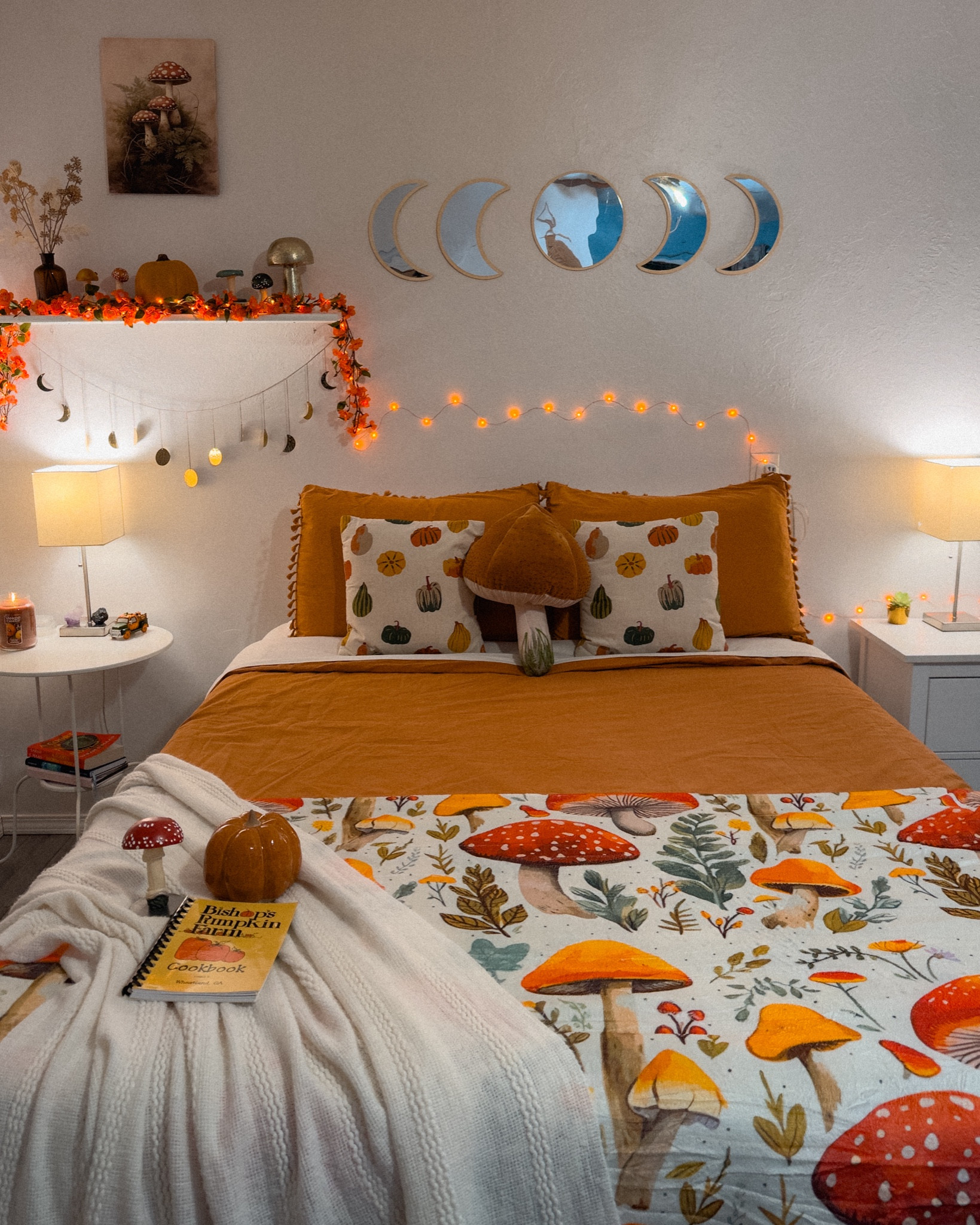 Fall mushroom bedroom decor 🍄🍂✨ 

#LTKSeasonal #LTKHoliday #LTKFindsUnder100