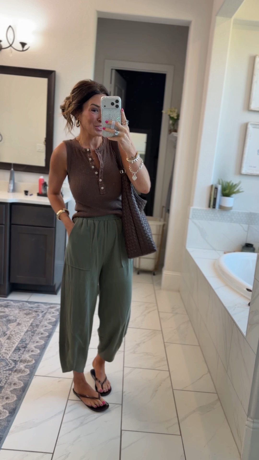 Wearing an XS in the top and pants, I’m 5”6 for reference! This Walmart purse is stunning, it comes in black also!

#LTKdayinmylife #LTKgrwm #LTKootd